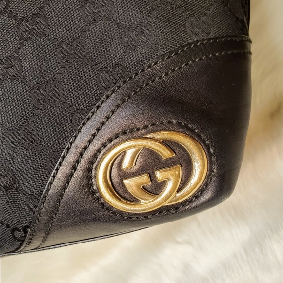 SOLD! Cross listed. GUCCI SIGNATURE GG BRITT LARGER TOTE 100% AUTHENTIC - Picture 7 of 12